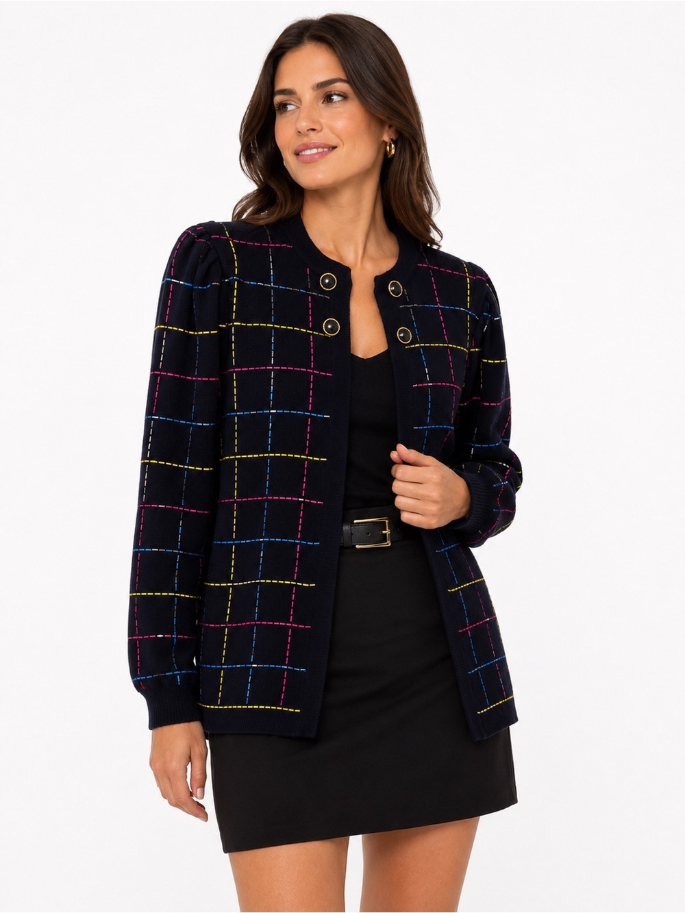 Vintage St John for Saks Fifth Ave Cardigan Sweater Jacket Size 14 USA